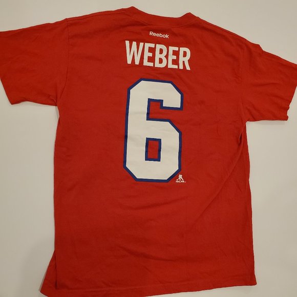 NHL Medium Reebok Weber Jersey T-Shirt #6 - Picture 4 of 5